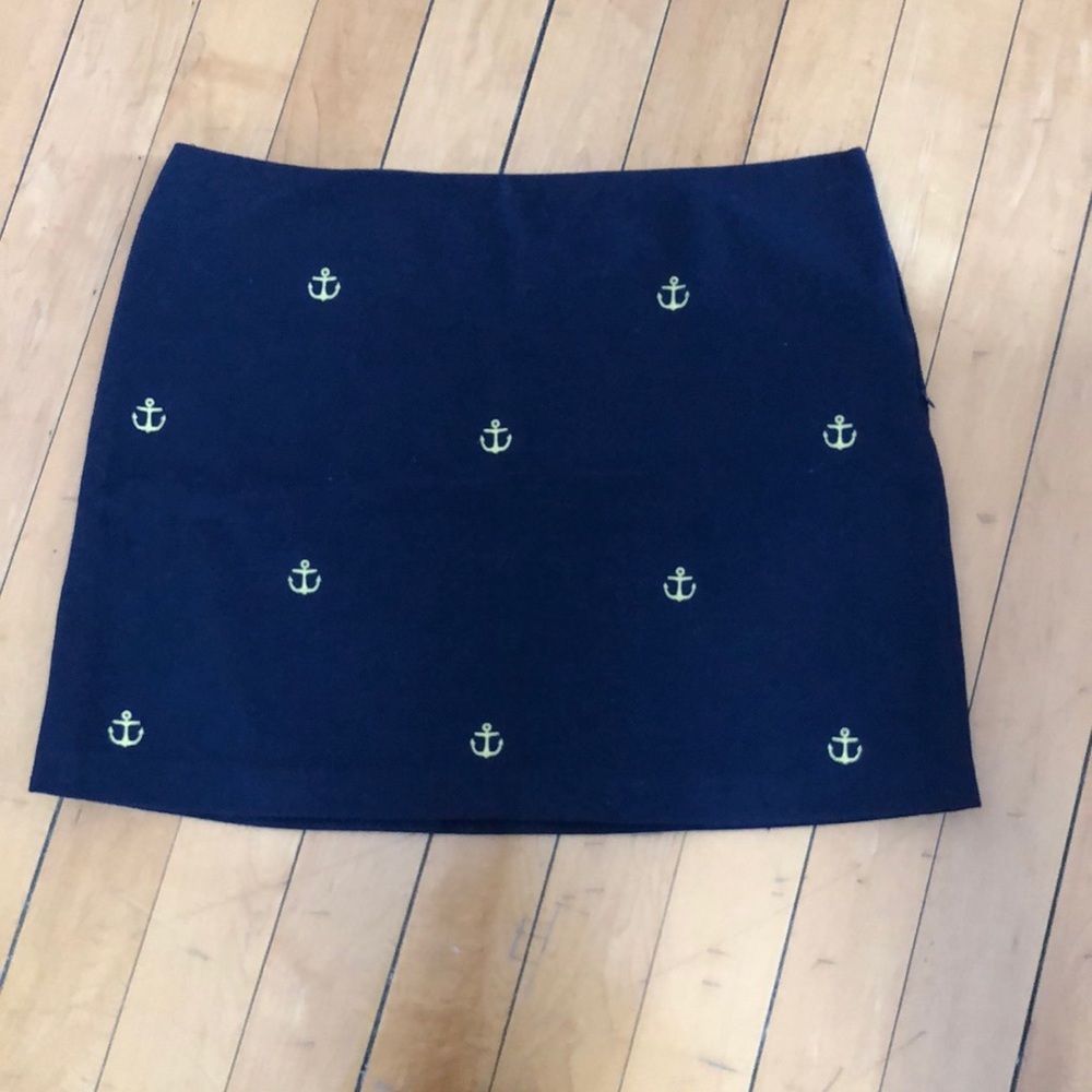 Navy Anchor wool skirt Vineyard Vines